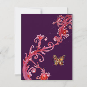 Convite BORRACHA, cor de laranja vermelho-claro