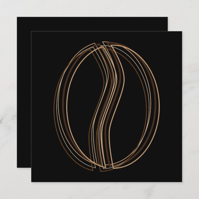 Convite borrão de feijão de café (Frente/Verso)