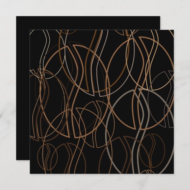 Convite borrão de feijão de café (Frente/Verso)