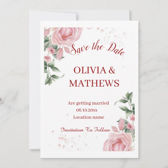 Convite Borrar no Sangue: Uma Celebração de Casamento a Ro (Frente)