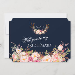 Convite Borrões Florais, Você Será Minha Porta-Pontas.