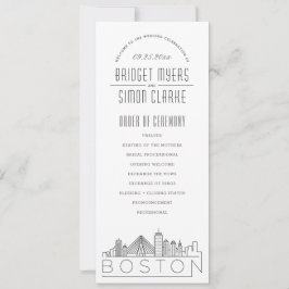 Convite Boston | Programa Modern Deco Wedding