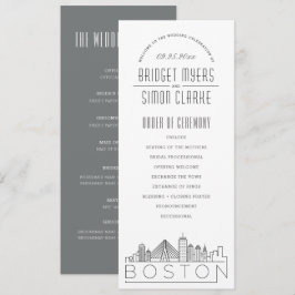 Convite Boston | Programa Modern Deco Wedding