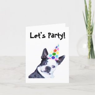 Convite Boston Terrier Birthday Party Invitation