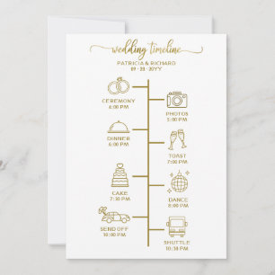 Convite Bot Itinerário Icon Chic Script Wedding Bem-vindo