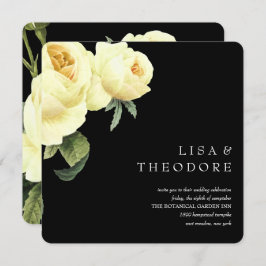 Convite Botânica | Casamento rosa de Imagem Amarela Preta