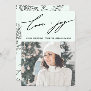 Convite Botânica de inverno russa com verde de Natal