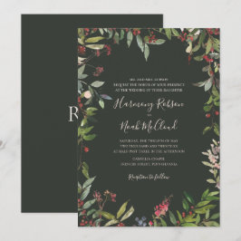 Convite Botânica de Natal | Casamento Verde Escuro Invita