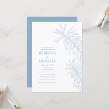 Botânica Minimalista Elegante Azul Dusty