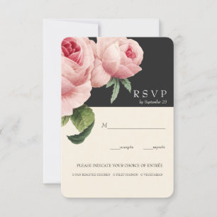 Convite Botânica  Opção de refeição RSVP de Casamento