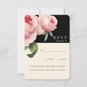 Convite Botânica Opção de refeição RSVP de Casamento