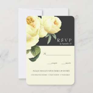 Convite Botânica  Opção de refeição RSVP de Casamento