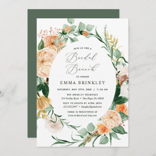 Convite Botânica Sage Neutral Greenery Bridal Brunch