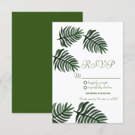 Convite Botânica Tropical Aquarela Moderna Folhas de Palme