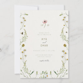 Convite Botanical Elegant Wedding Invitation – Floral Desi