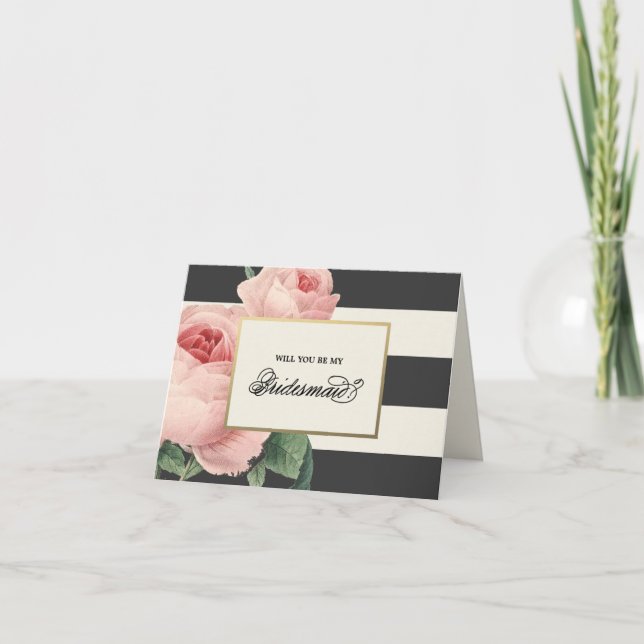 Convite Botanical Glamour | Bridesmaid Card (Frente)
