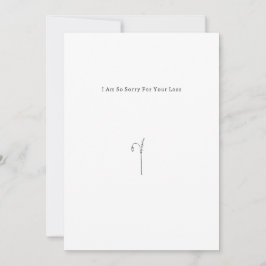 Convite Botanical Grief Mourning Sorry For Your Loss Card.