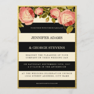 CONVITE BOTÂNICO CHIQUE DO CASAMENTO DO OURO