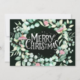 Convite Botânico Moderno Eucalyptus Greenerescente Natal E