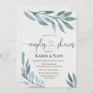 Convite Botânico para Chás de Aquarela