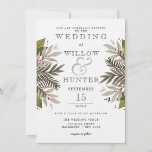 Convite Botânico sem som   Cores da Terra   Casamento