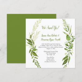 Convite Botânicos de Wildwoods Rústico Apenas Recepção |