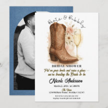 Botas & Bubbly Festa de Noivado de Botas Country O