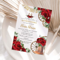 Botas Charro Florais de Rosas Vermelhas Sweet 16 Q