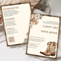 Botas Cowboy Ocidentais Florais Rústicas Código QR
