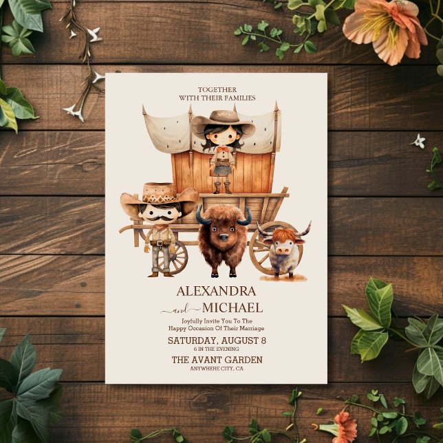 Convite Botas de Cowboy Boho Casamento Western (Criador carregado)