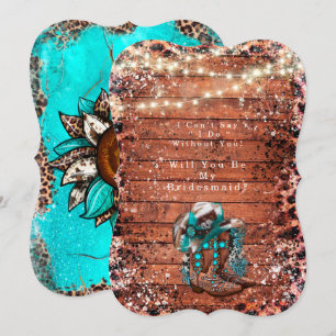 Convite Botas de Cowboy Country Você Será Minha Dama de Ho