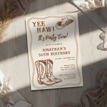 Botas de Cowboy Desenhadas à Mão no Ocidente Festa
