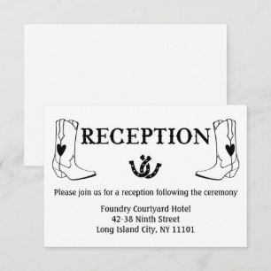 Convite Botas de Cowboy Recepção Ocidental Casamento Count
