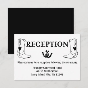 Convite Botas de Cowboy Recepção Ocidental Casamento Count