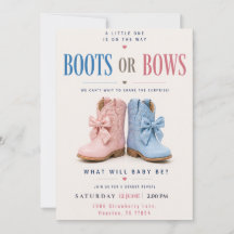 Botas ou Arcos Revelação de Gênero Rosa ou Azul