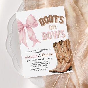 Convite Botas ou Arcos Revelação de Gênero Western
