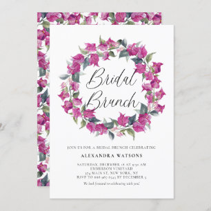 Convite Bougainvillea Wreath Bridal Brunch