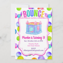 Bounce House Colorful Rainbow Birthday Party 