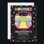 Convite Bounce House Jump Birthday Party<br><div class="desc">Colorful Girl Bounce House Birthday Party Invitation
All designs are © Happy Panda Print</div>