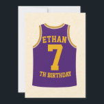 Convite 🏀 Bounce into the best birthday ever! 🎉<br><div class="desc">Get ready to celebrate with this fun and energetic basketball-themed kids' birthday invitation! Designed in a playful, hand-drawn style, this invite is perfect for your little all-star’s big day. Whether they love shooting hoops or just watching the game, this invitation sets the tone for a slam dunk celebration. ✨ Why...</div>