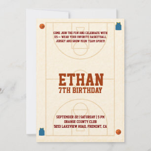 Convite 🏀 Bounce into the best birthday ever! 🎉