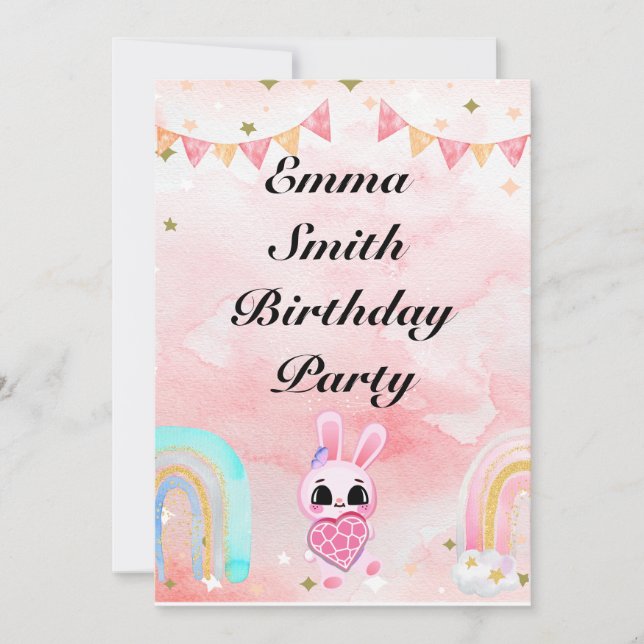 Convite Bouquet floral blooming garden (Frente)