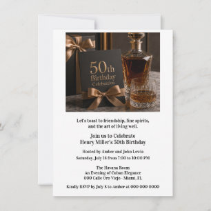 Convite Bourbon Envelhecido à Perfeição Aniversário de 50