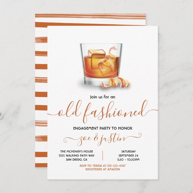 Convite Bourbon Old Fashiated Party (Frente/Verso)