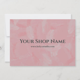 Convite Boutique Pink Oil Painting Obrigado Desconto