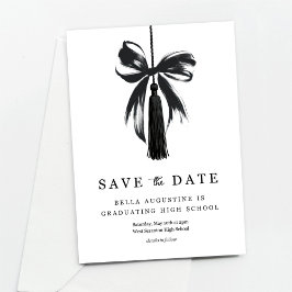 Convite Bow Graduation Save the Date High School College