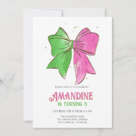 Convite Bow Witches Girl Birthday Magical Party 