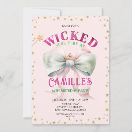 Convite Bow Witches magical Birthday Party  Invitation