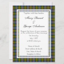 Bowie Scottish Wedding Invitation