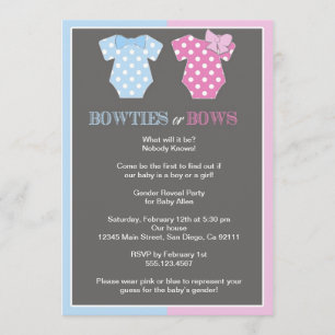 Convite Bowties ou o género dos arcos revelam Invitaition